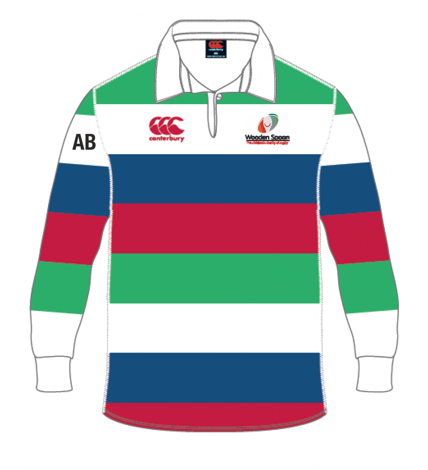 Product image for Wooden Spoon Hooped Traditional Rugby Jersey